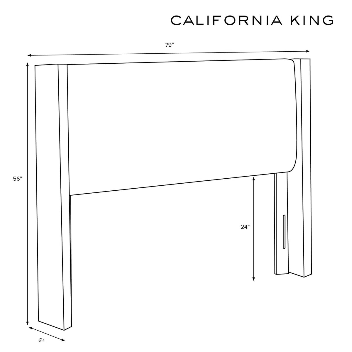 California King Tufted Wingback Headboard U612