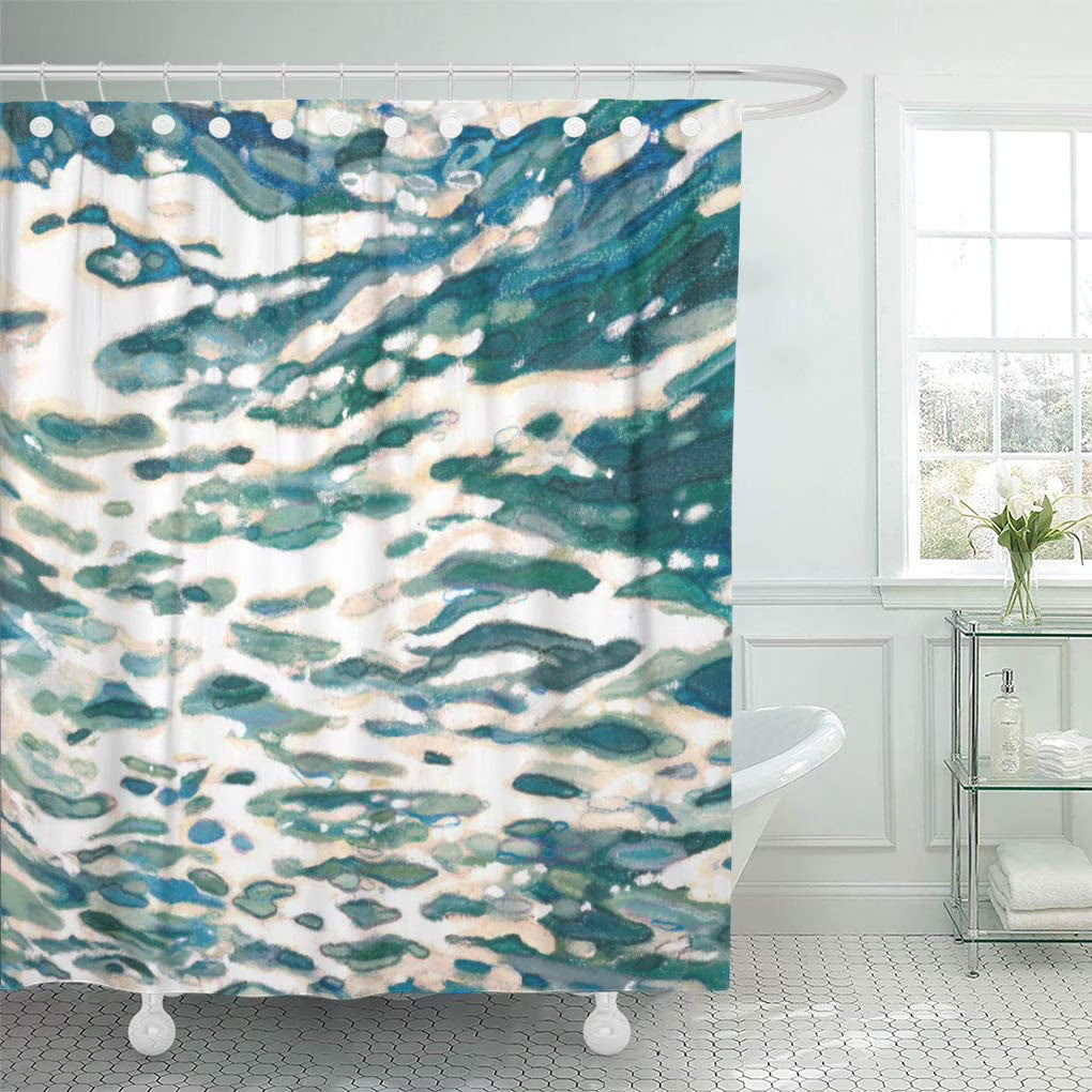 Blue Water Ocean Surf Beach Shower Curtain 66x72 inch I7363