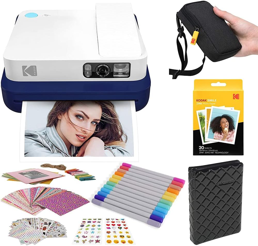 Black Digital Instant Camera for Zink Photo Paper J6039