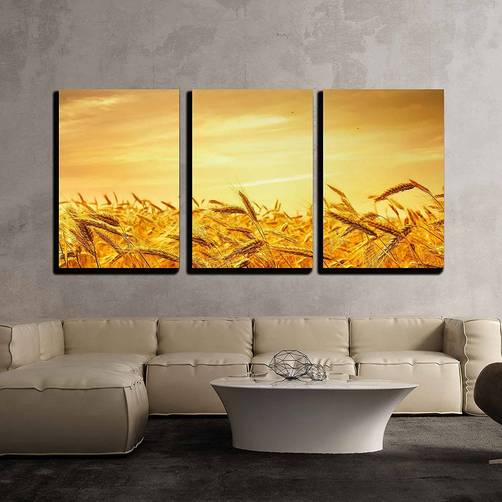 Orange X3 Panels Wall Art U306
