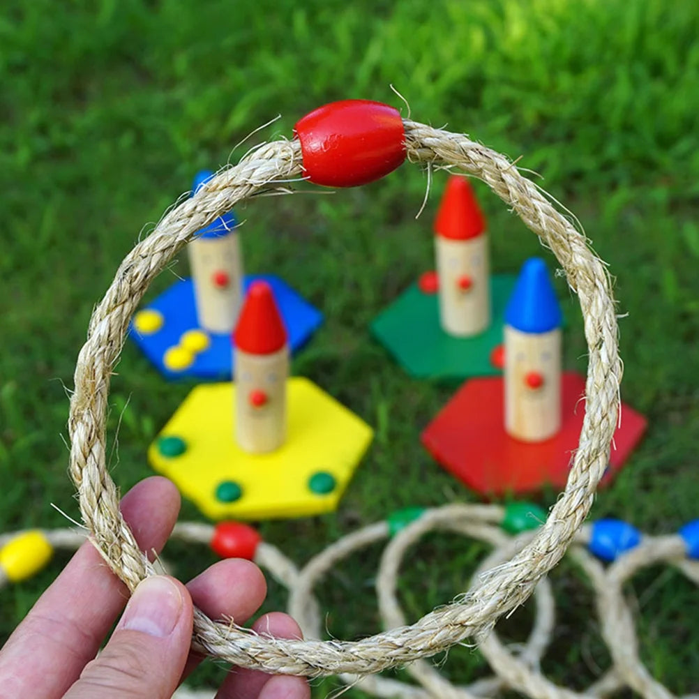 Natural Rope Throwing Toss Toys Wooden Playset Z193729
