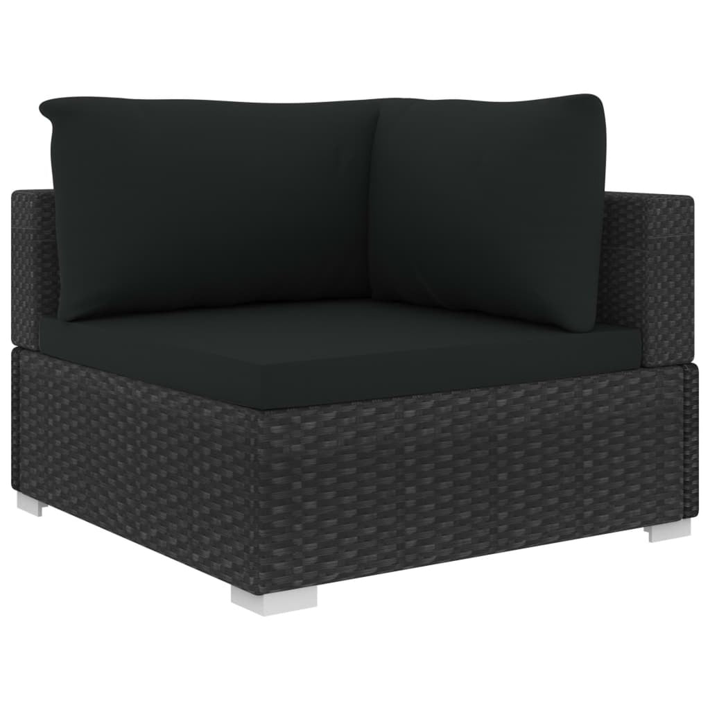 10 Piece Poly Rattan Patio Lounge Set with Cushions K895388