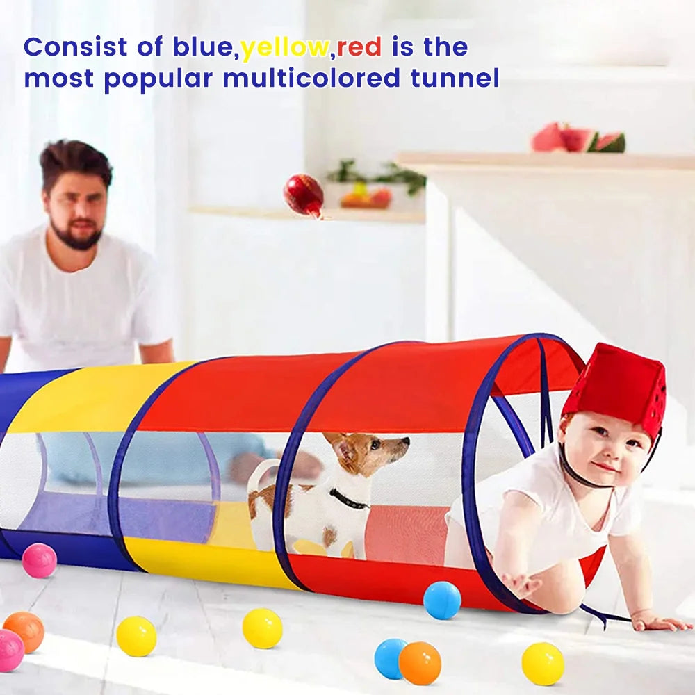 Kids Play Tent Crawl Tunnel and Ball Pit Set R755819