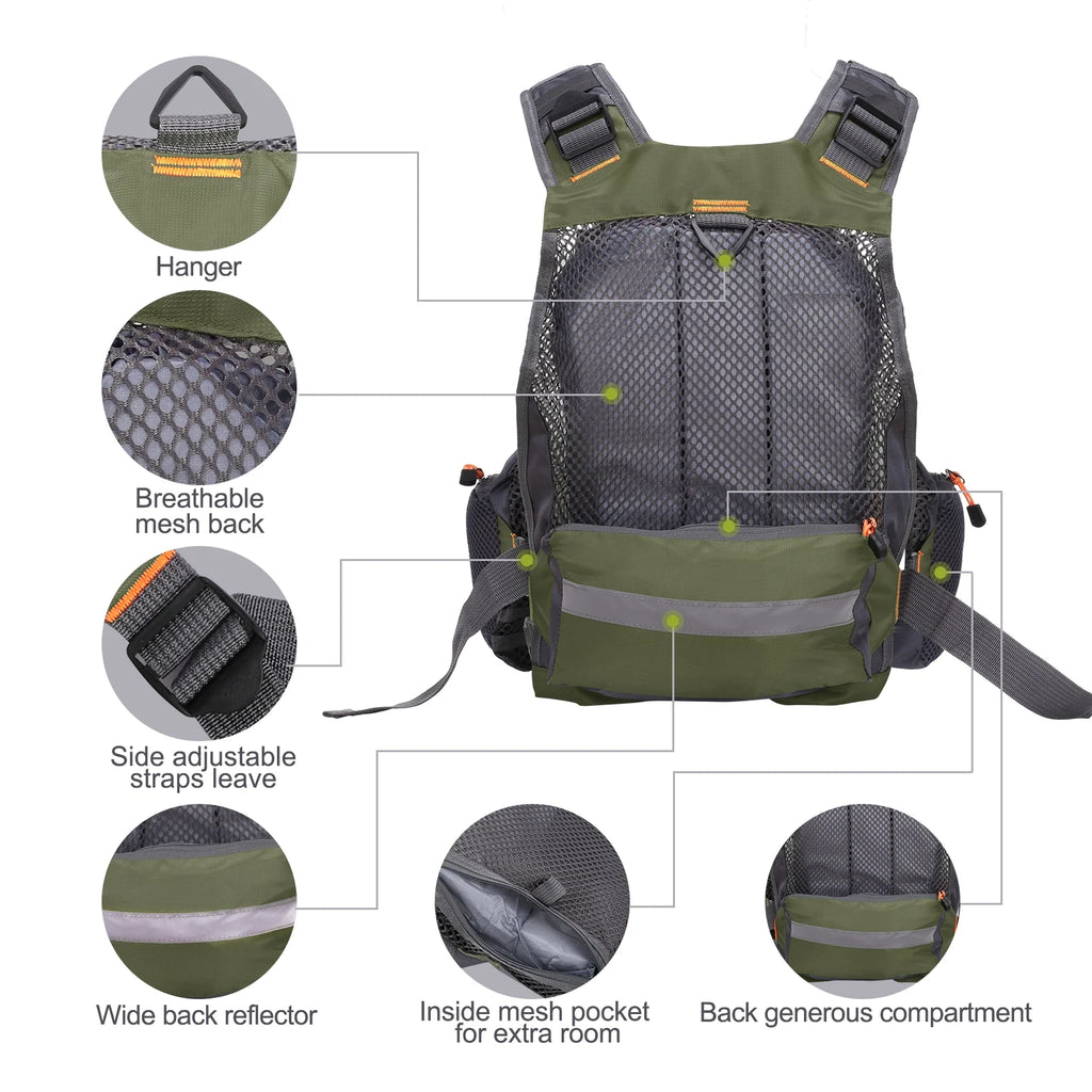 Fishing Vest Padded Waistcoat 209lb Floatation Device E493
