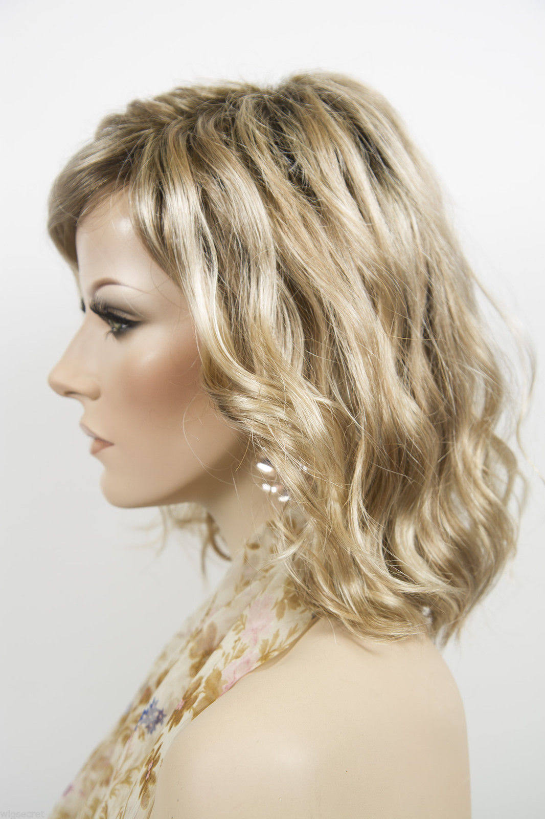 Light Butterscotch Light Ash Blonde Brunette Red Grey Wavy Lace Front Wig G477