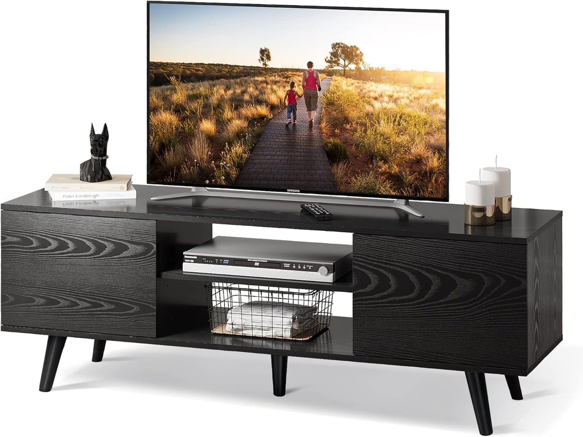 Rustic Brown TV Stand with Storage Cabinet E584578