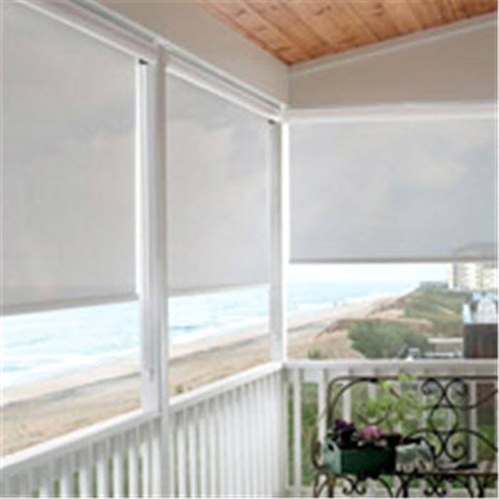 Ivory Roller and Solar Shades Exterior 5% Openness Screen S6359