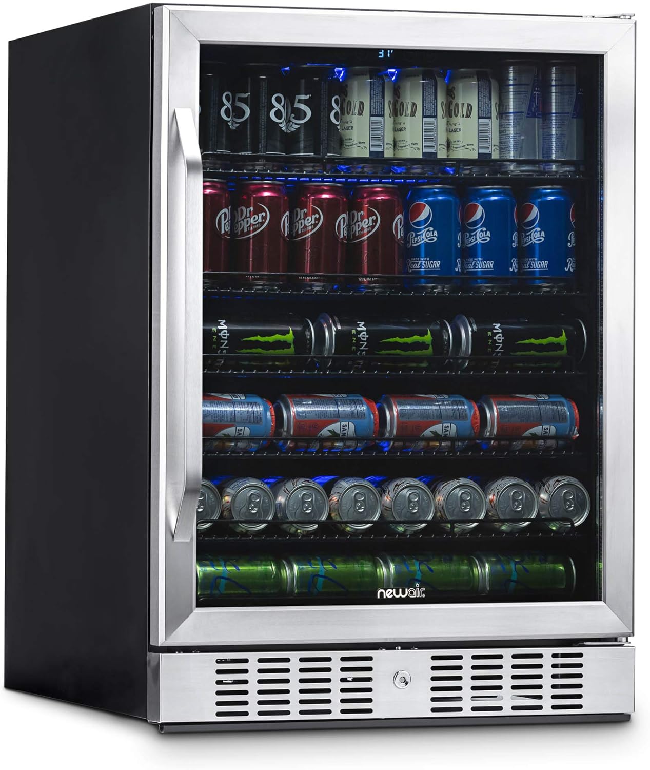 Stainless Steel Beverage Refrigerator with 177 Can Capacity N60213