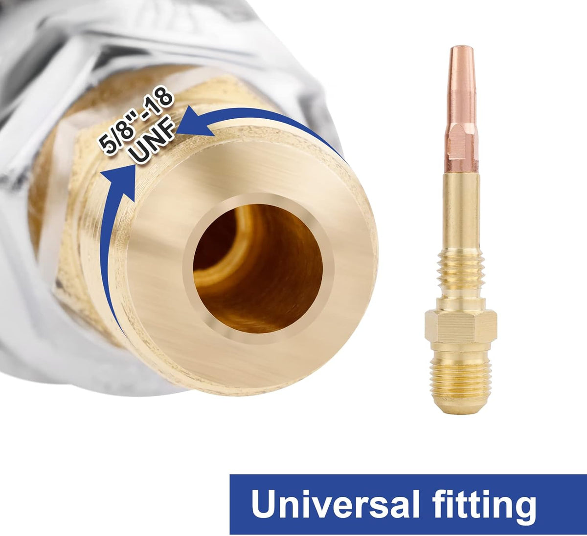 Stainless Steel Burner, 135,000 BTU, Brass Gas Fitting, Adjustable Flame, Pack of 2 B41877