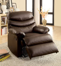 Brown Bonded Leather Recliner R8697