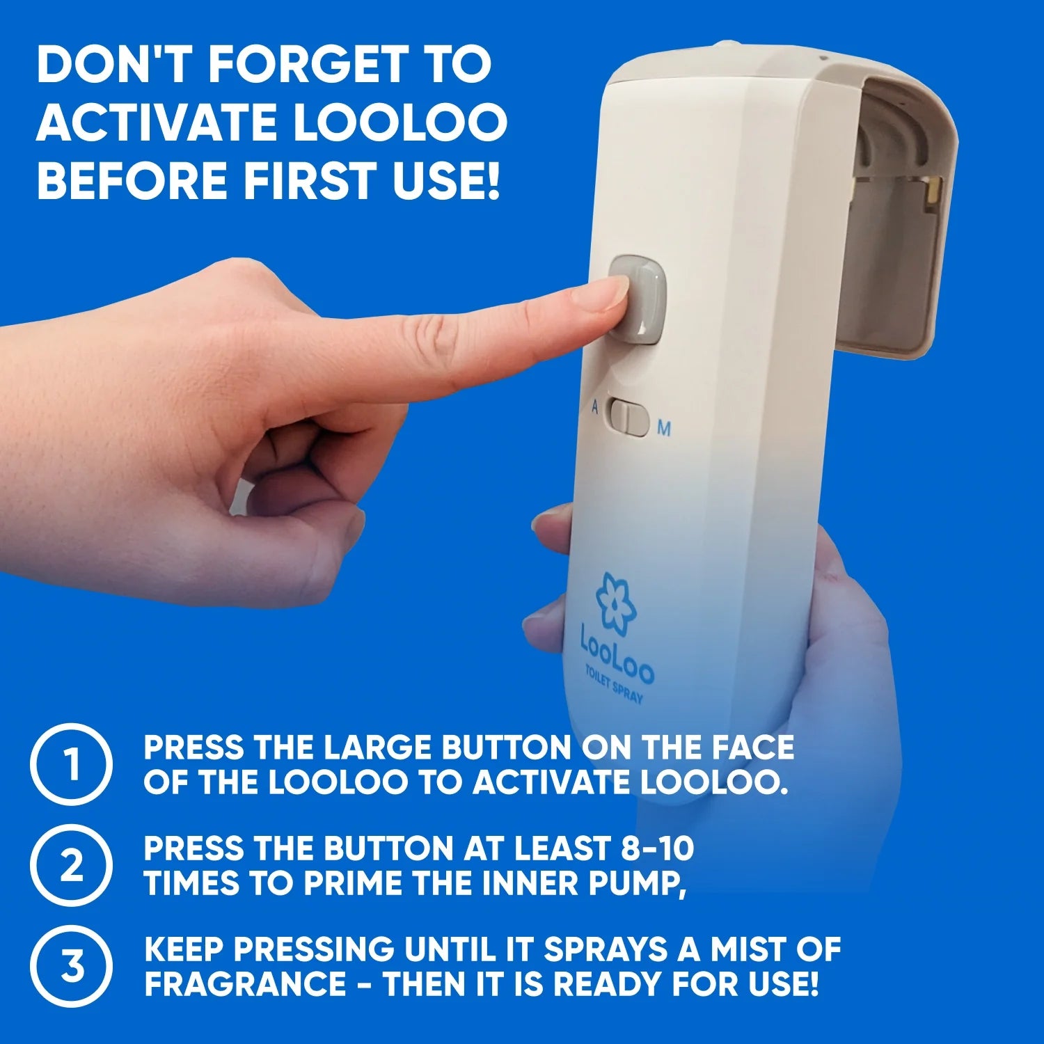 Automatic Touchless Toilet Spray Starter Kit with 1 Fragrance Bottle D4155