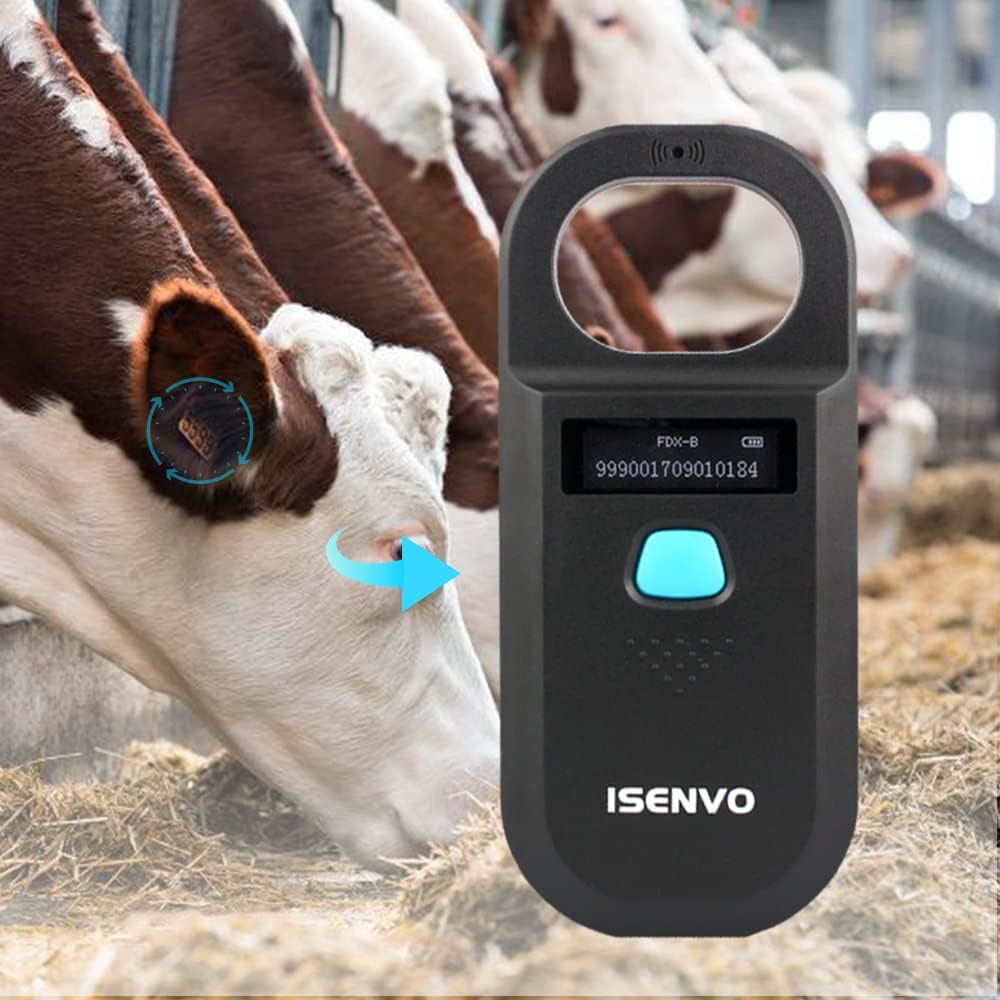 Rechargeable RFID EMID Micro Chip Scanner 134.2kHz 125kHz 15 Digits Y577