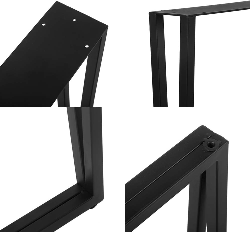 28” Height 18” Wide Black Metal Table Legs 2 PCS S973