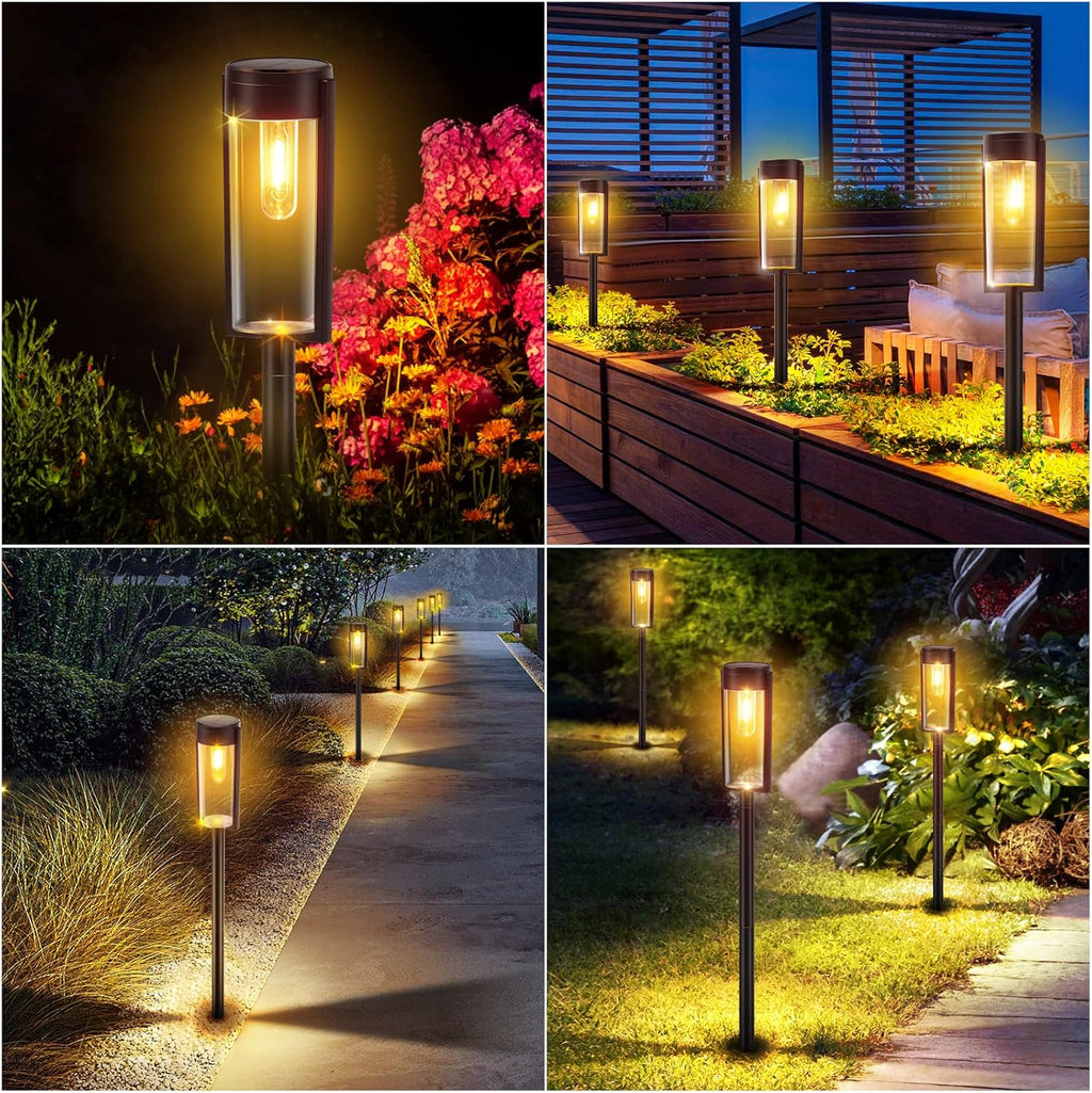 6 Pack IP65 Waterproof Solar Pathway Lights N386