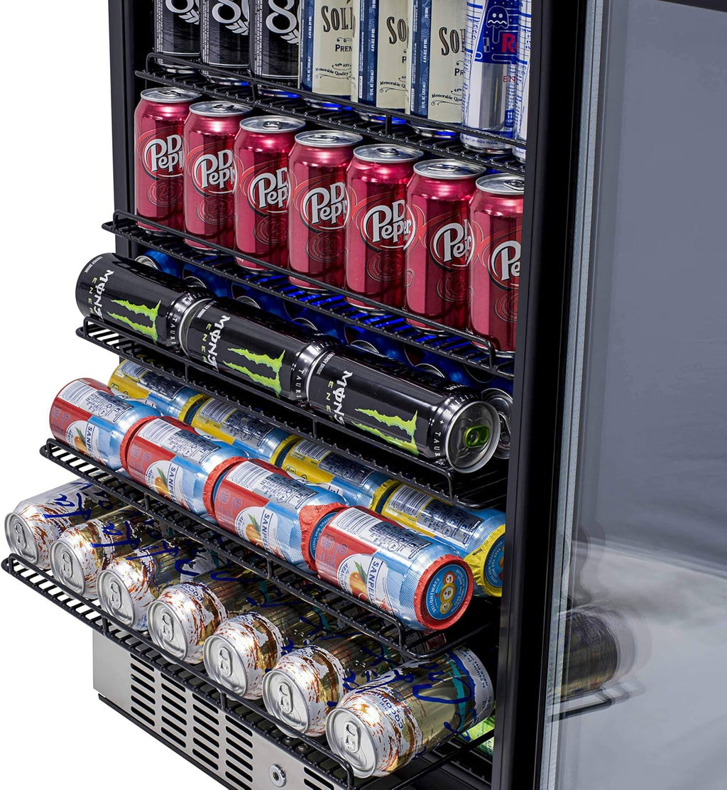 Stainless Steel Beverage Refrigerator with 177 Can Capacity N60213