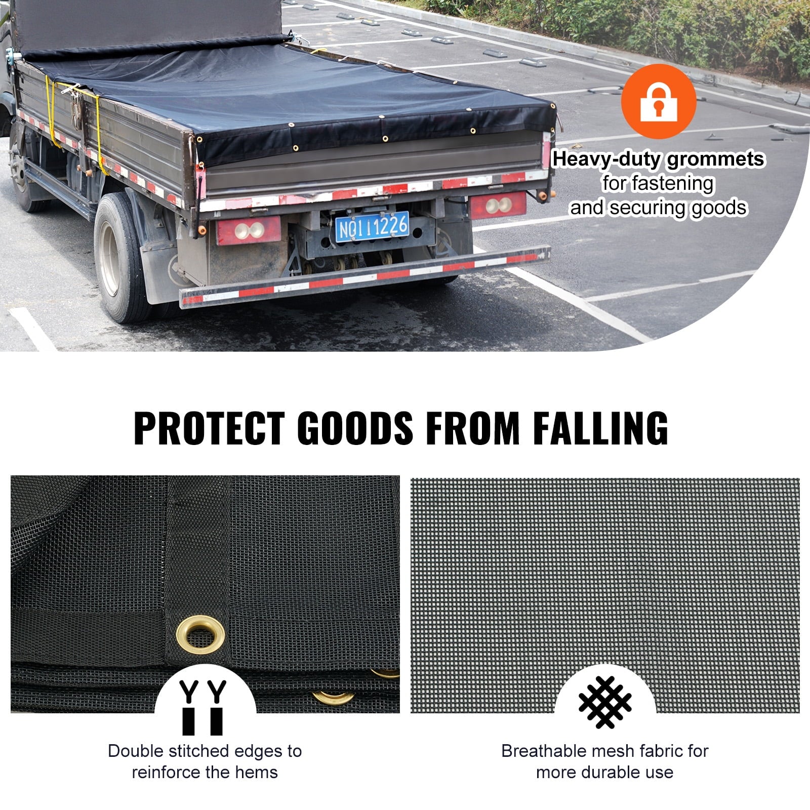 8 x 18 ft PVC 18oz Dump Truck Tarp Mesh Tarp S269