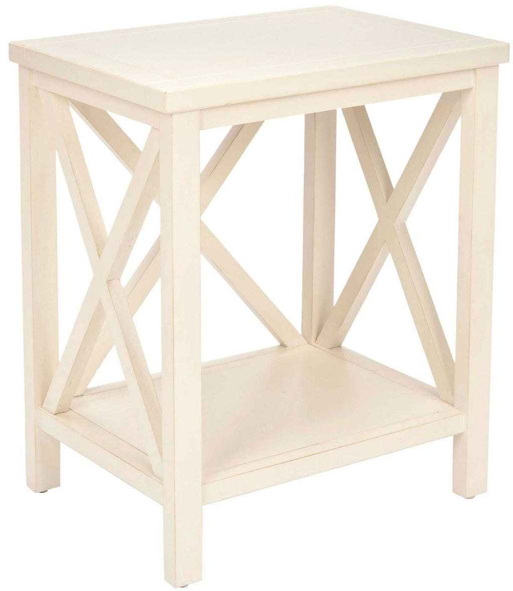 Oak Cross Back End Table K442