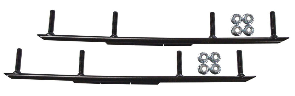 Red MTX Snowmobile Skis with 10" Round Bars Complete Kit B7325