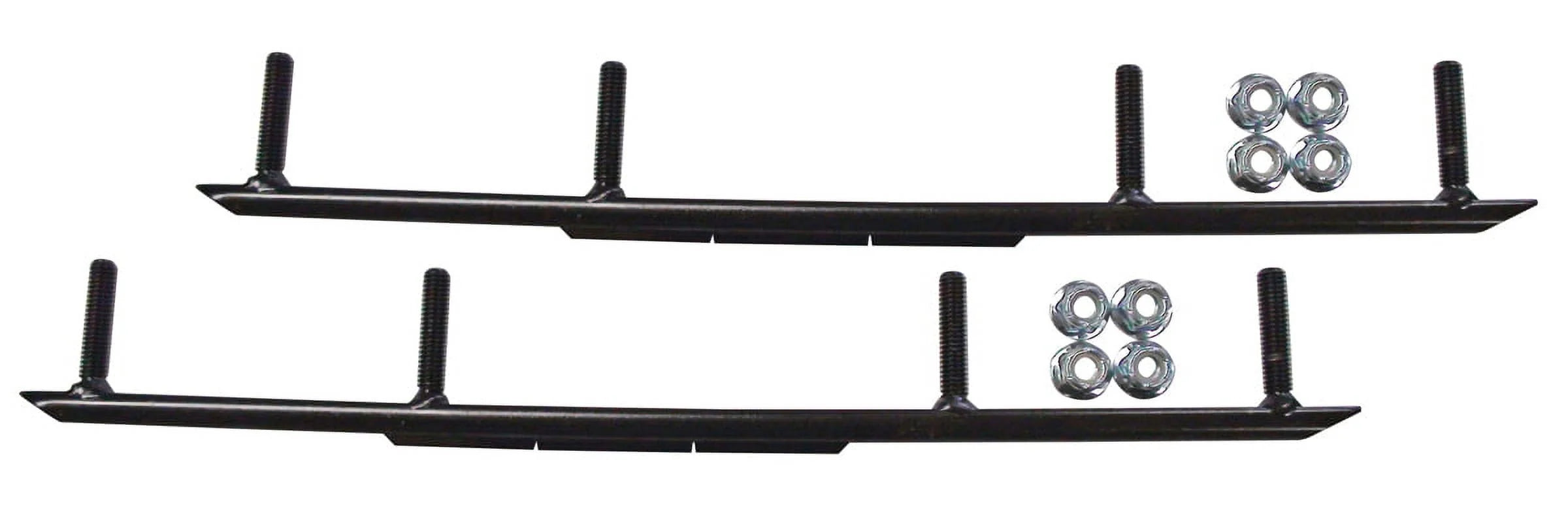 Red MTX Snowmobile Skis with 10" Round Bars Complete Kit B7325
