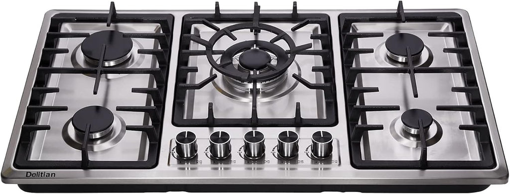 34 Inch 5 Burners Stainless Steel Gas Cooktop E38820