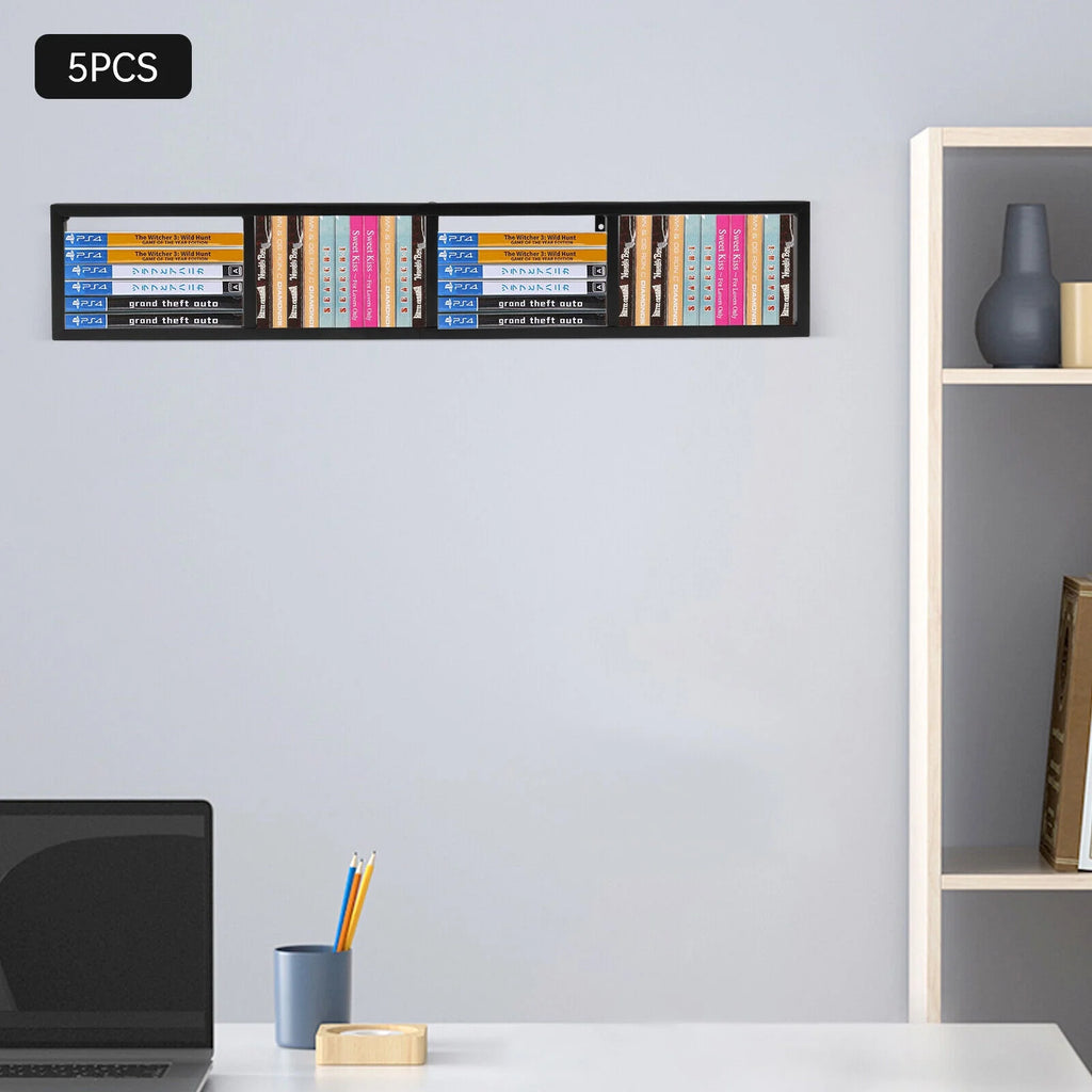 34 In Media Storage Shelves for Wall, CD DVD Storage Shelf F7658