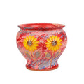 9 Inch Hand Painted Ceramic Planter Pot with Drainage Hole Y320