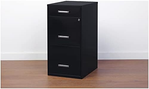Black 3 Metal Organizer Pencil Drawer Vertical File Cabinet I339