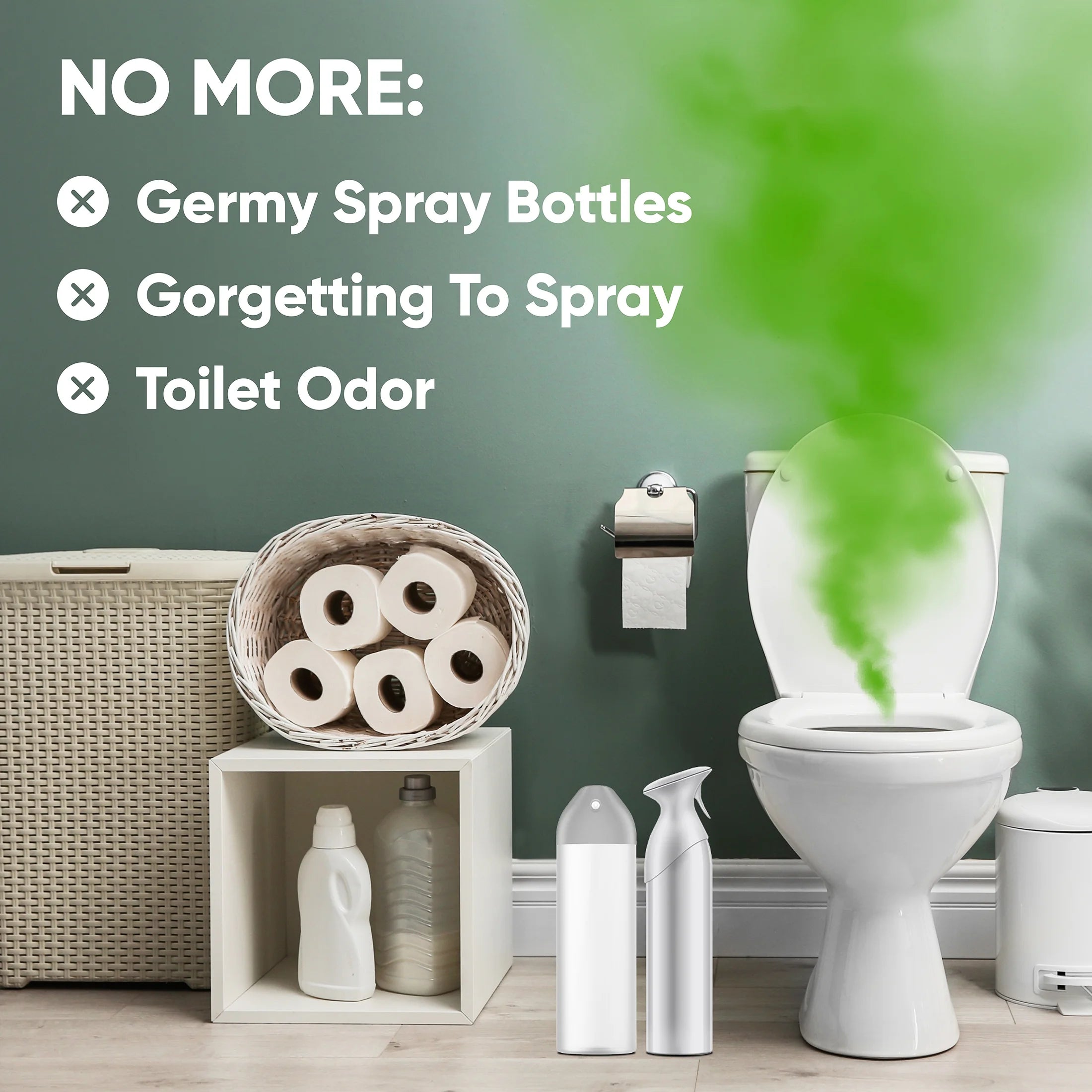 Automatic Touchless Toilet Spray Starter Kit with 1 Fragrance Bottle D4155