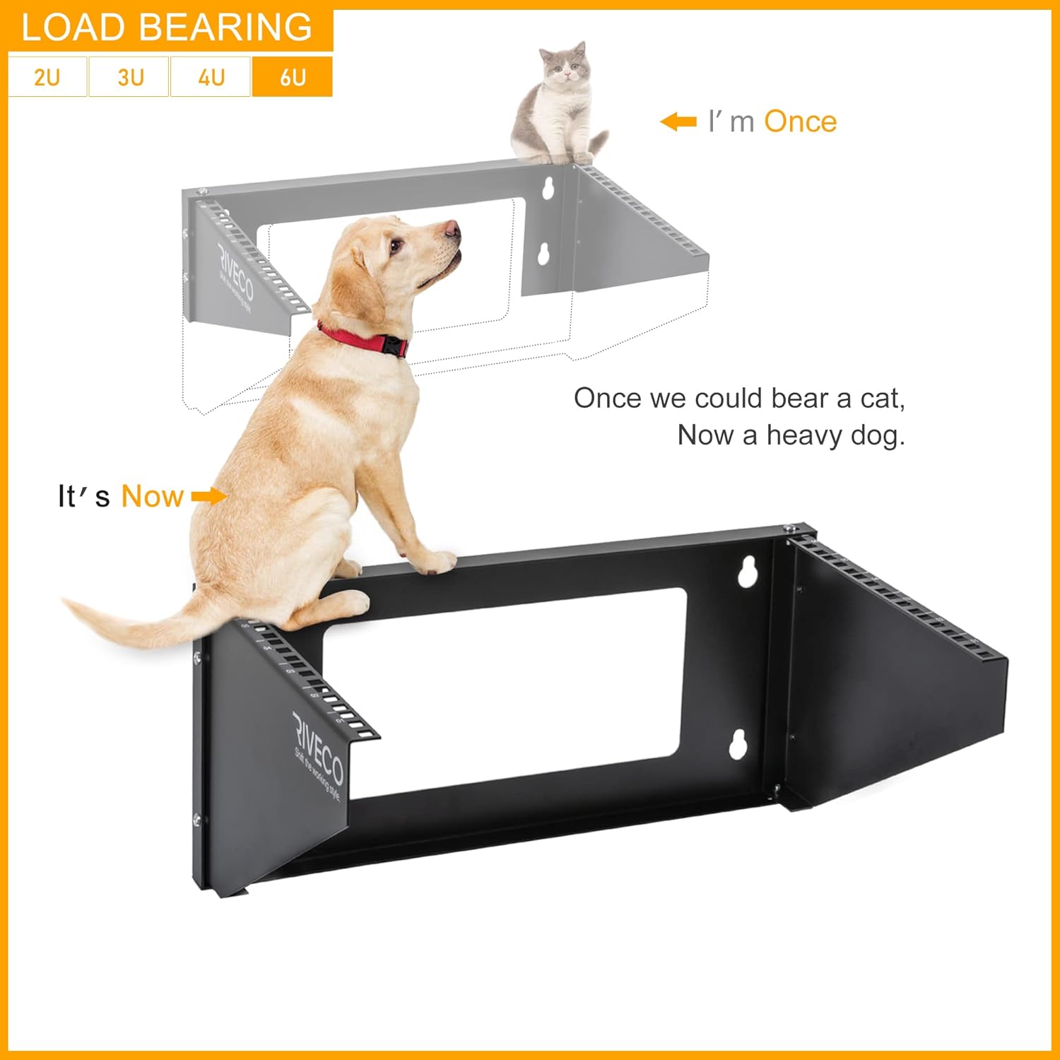 6U Wall Mount Rack for 19 inches IT Equipment, Pack of 2 O6511