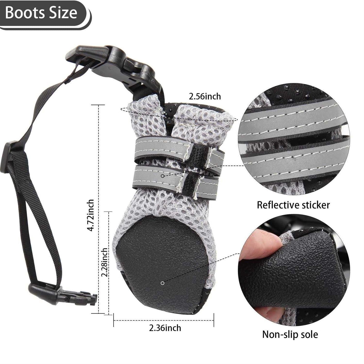 Dog Boots with Anti-Lost Design, Buckle Straps, Weatherproof G452