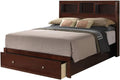 Brown Cal King Wooden Bed With Storage K3700