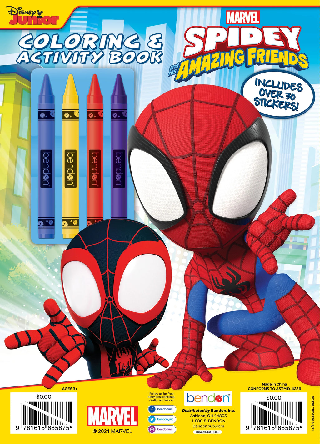 48 Page Coloring Book With 4 Crayons, Paperback I5444