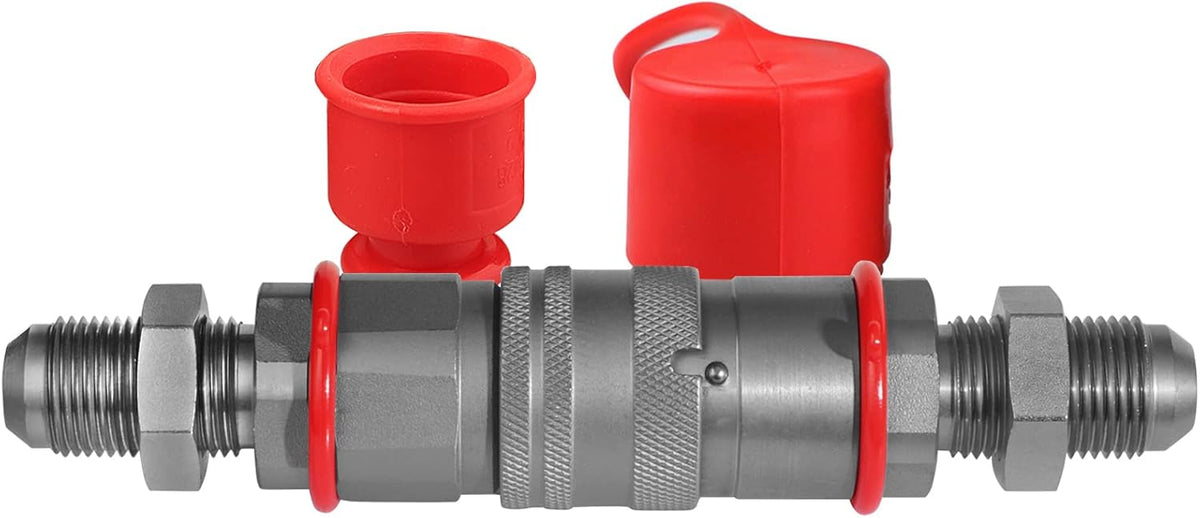 1/2" Body ISO 16028 Flat Face Hydraulic Quick Connect Couplers, 5/8″ JIC Thread, Pack of 2 P38526
