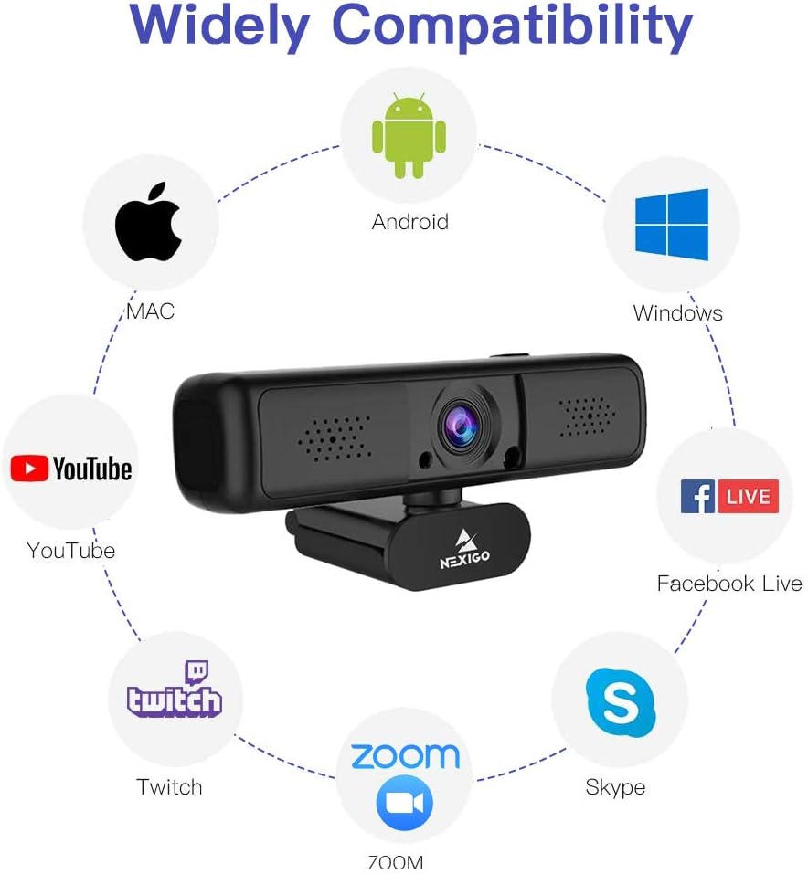 2K QHD Webcam with Privacy Cover, 1440P USB Streaming Web Camera T674