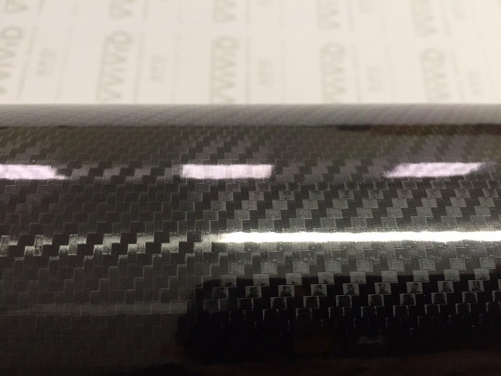 High Gloss Black Carbon Fibre Vinyl Wrap Film (4ft x 5ft) Pack of 2 Q9884