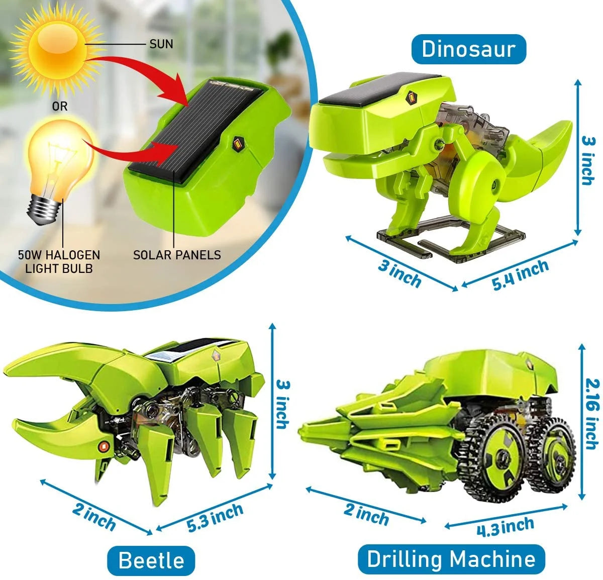 STEM Solar Dinosaur Building Robot Kit T117