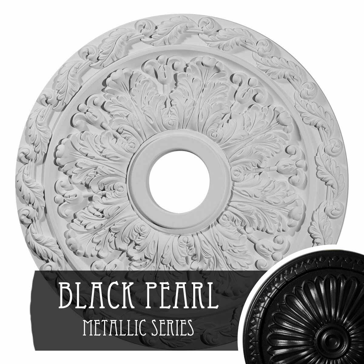 Black Pearl Spring Leaf Ceiling Medallion K17150