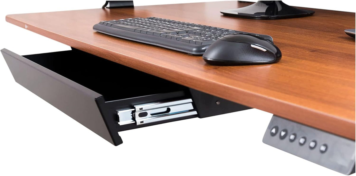 Black Lockable Under-Desk Drawer Storage Organizer Z2246