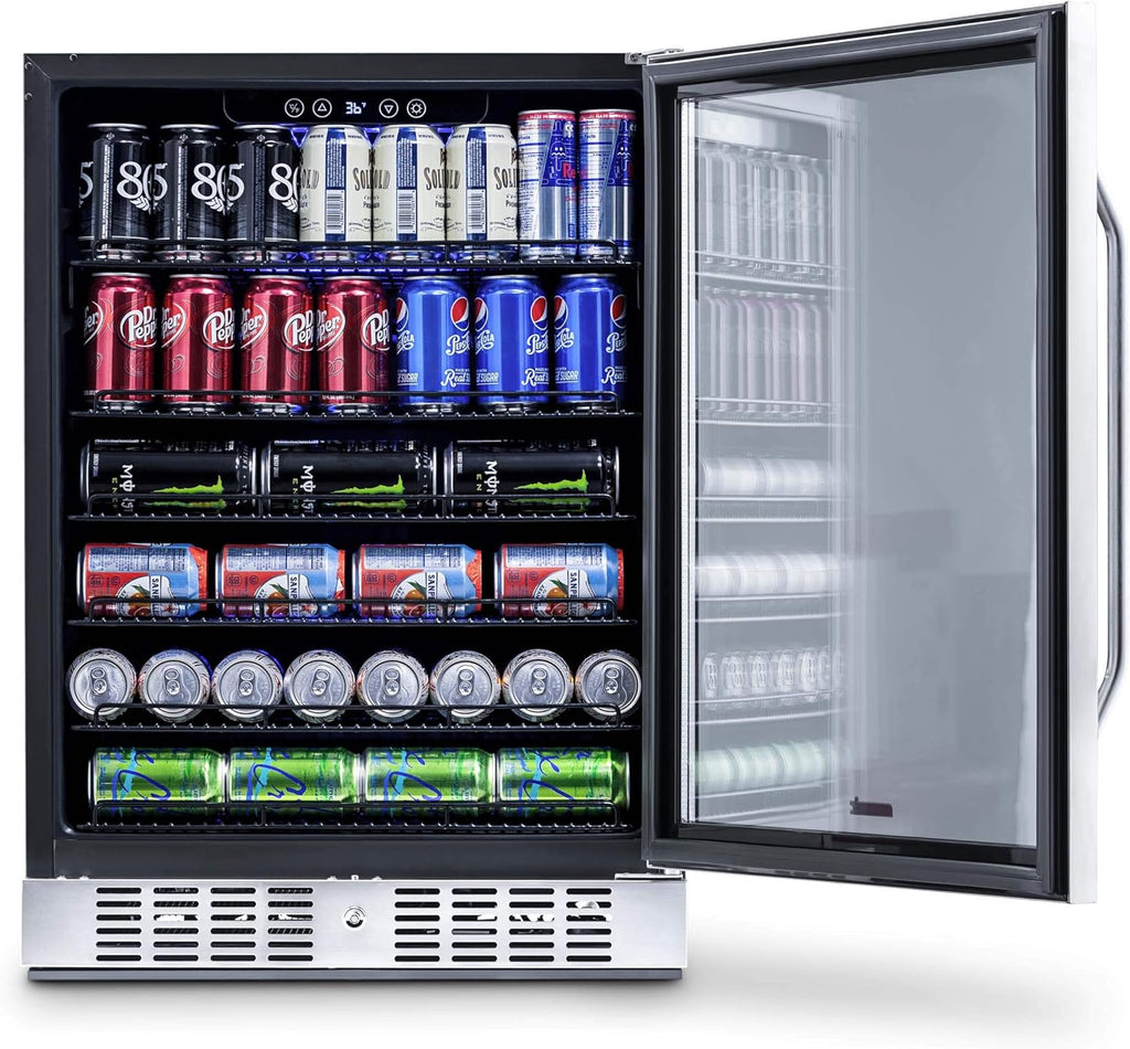 Stainless Steel Beverage Refrigerator with 177 Can Capacity N60213