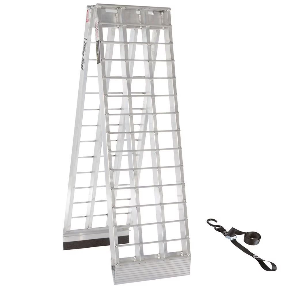 Aluminum 120in Folding Single Runner Motorcycle Ramp M818324