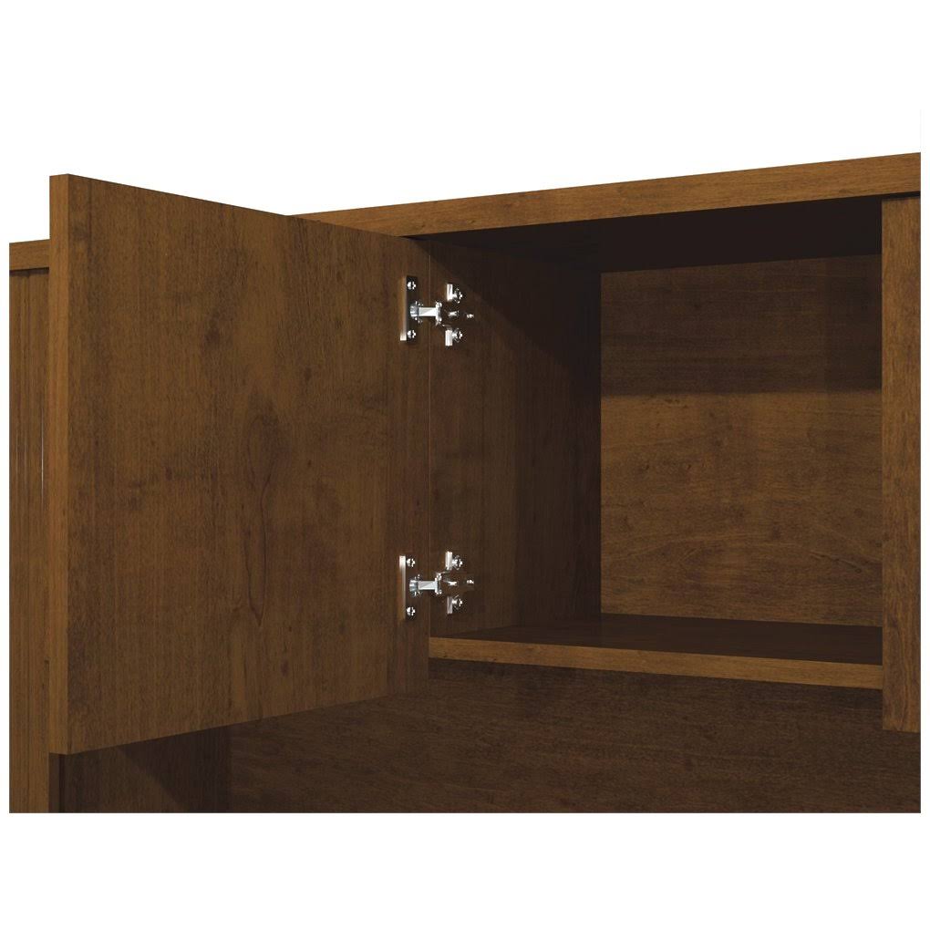Tuscany Brown L-Shaped Workstation Kit D512212