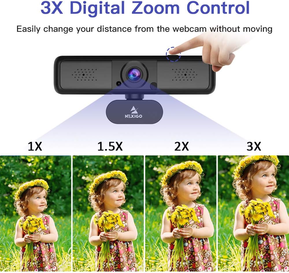 2K QHD Webcam with Privacy Cover, 1440P USB Streaming Web Camera T674