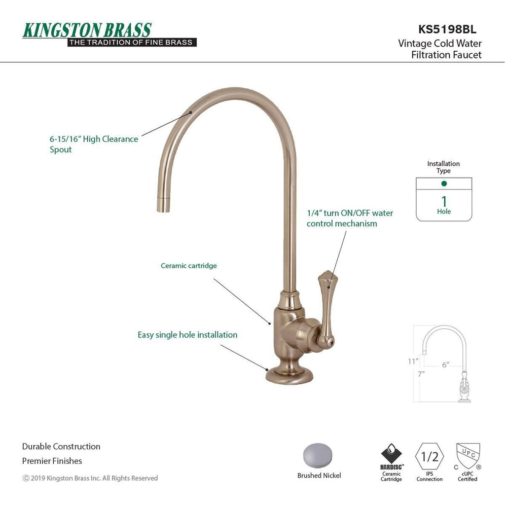 Vintage Single-Handle Water Filtration Faucet D104