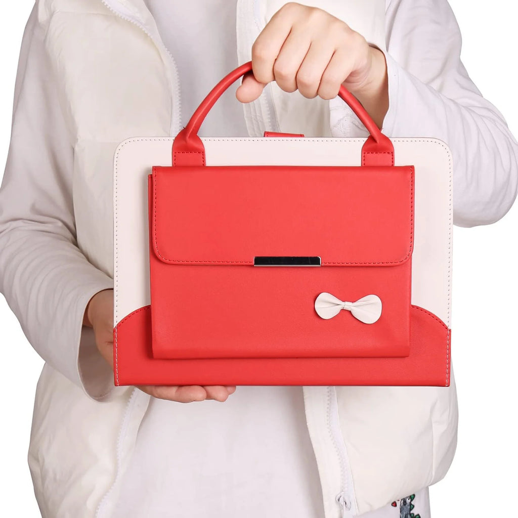 Red Slim Leather iPad 10.9 inch Case with Hand Strap Pocket J331392