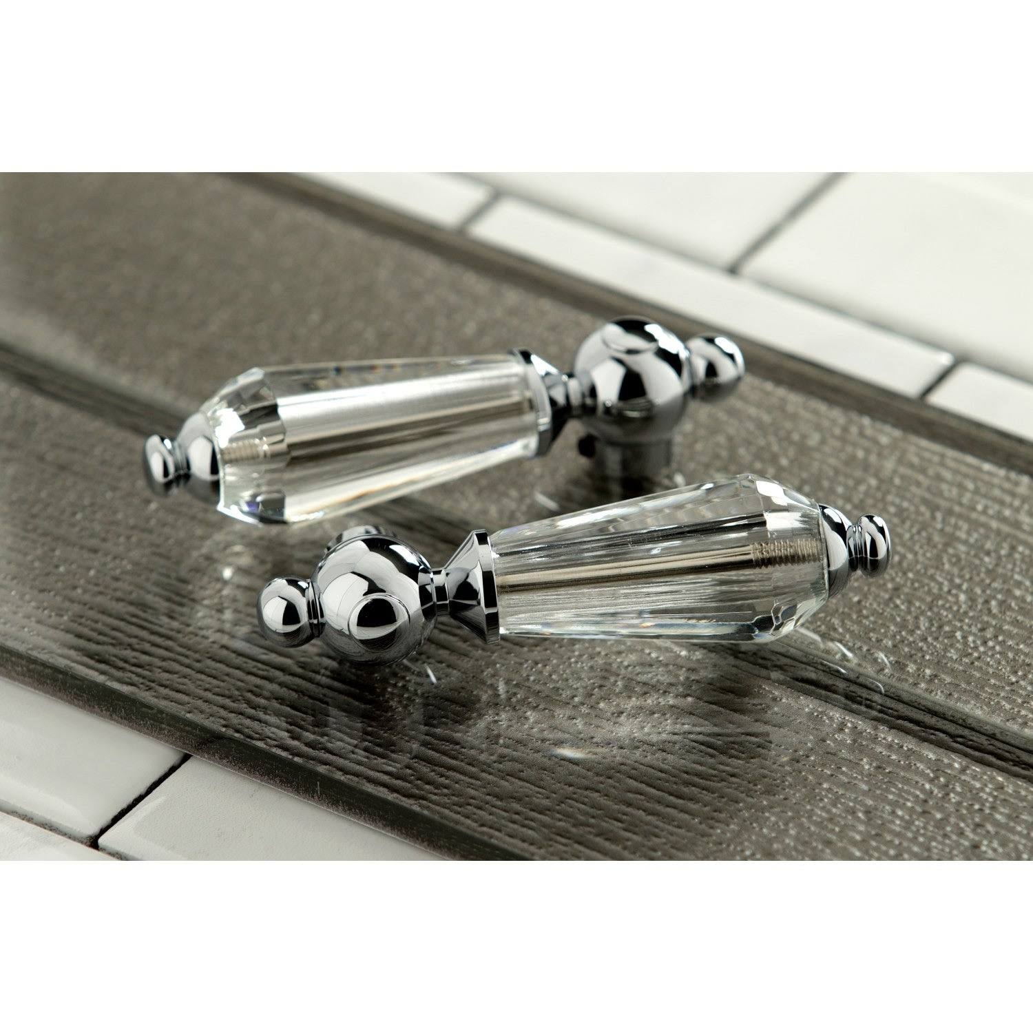 Polished Chrome Wall Mount Bridge Kitchen Faucet with Brass Sprayer U1559