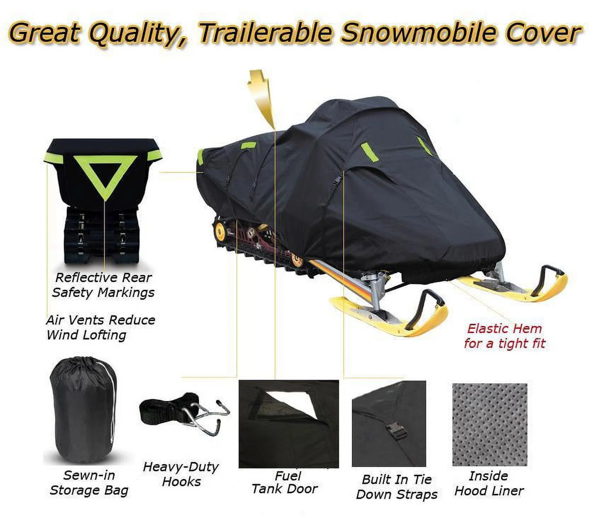Trailerable 600 Denier Snowmobile Cover S411