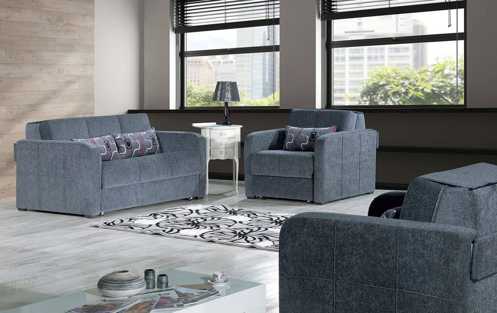 Gray Chenille Sleeper Chair A8430