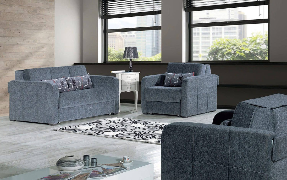Gray Chenille Sleeper Chair A8430