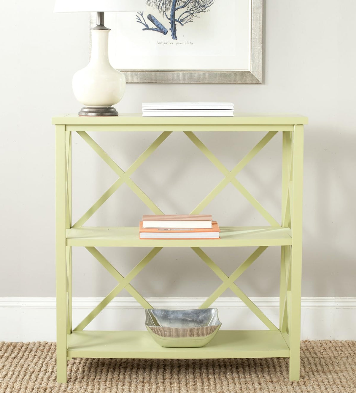 Oak 2-Tier Open Bookcase Y5616