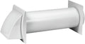 White Louvered Dryer Vent Hood with Pipe and Duct Connector, Pack of 2 S439
